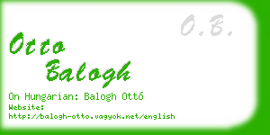 otto balogh business card